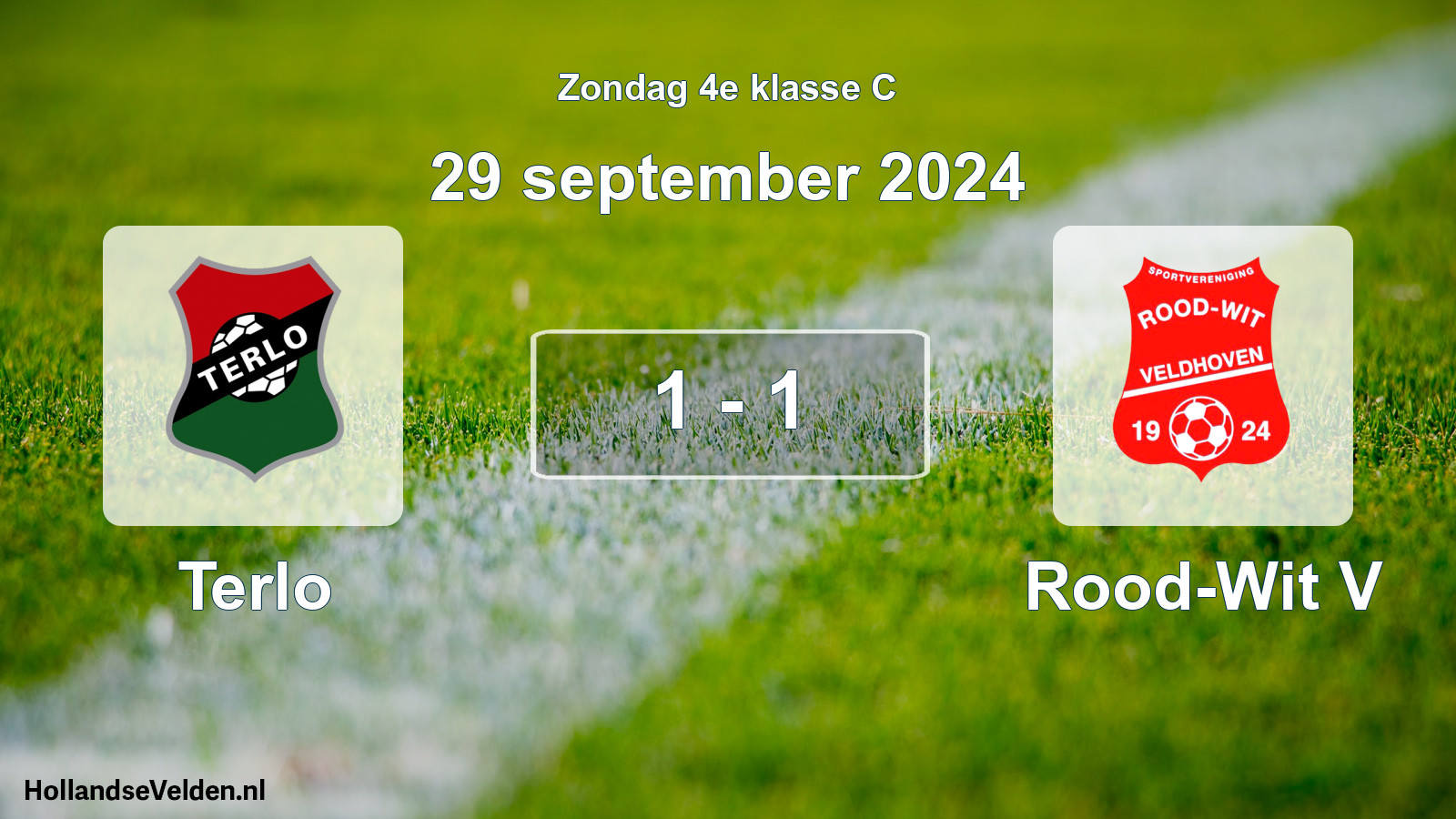 Total number of matches played: Terlo - Rood-Wit V 1 - 1 (29 September 2024)