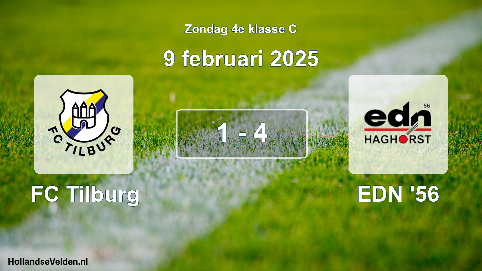 Total number of matches played: FC Tilburg - EDN '56 1 - 4 (9 February 2025)