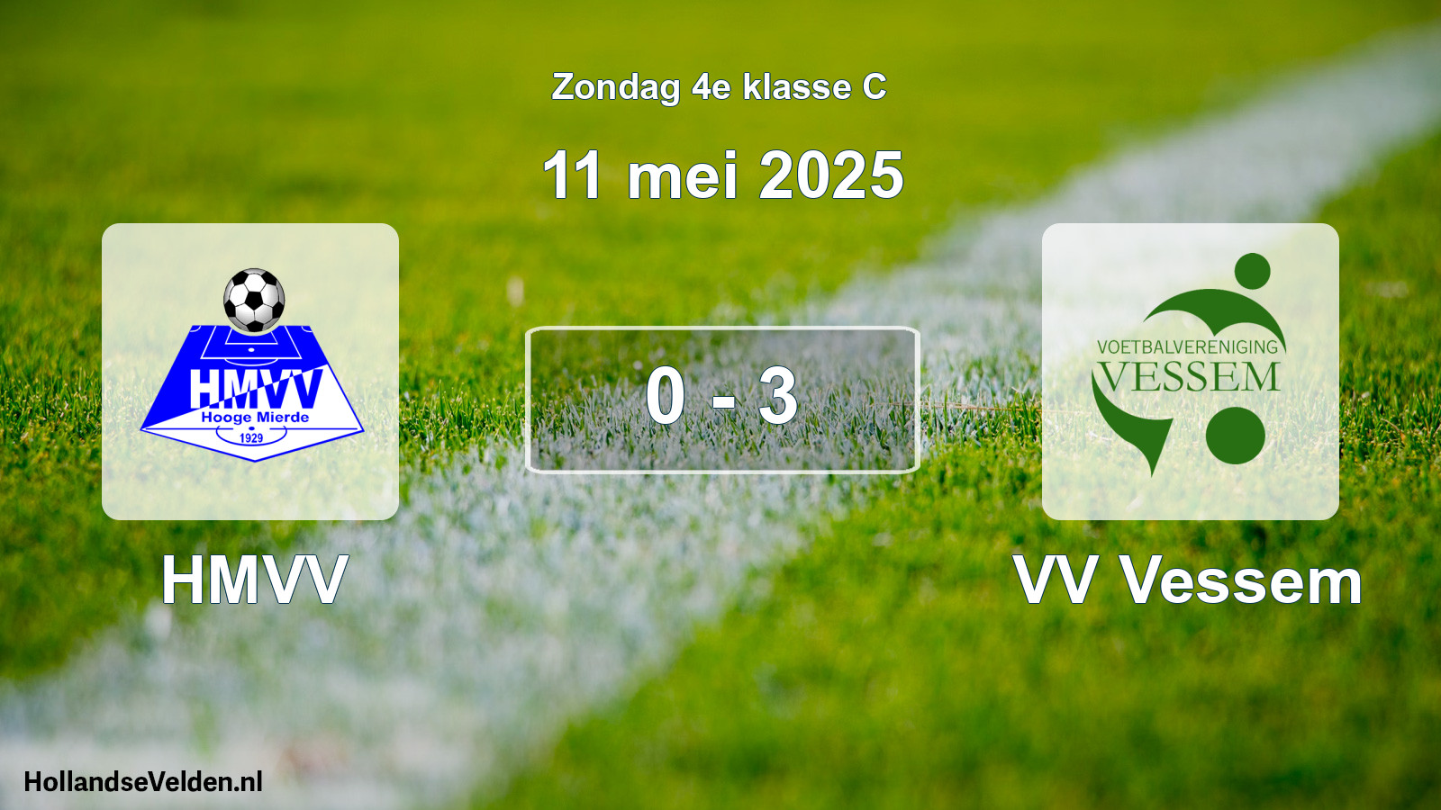 Total number of matches played: HMVV - VV Vessem 0 - 3 (11 May 2025)