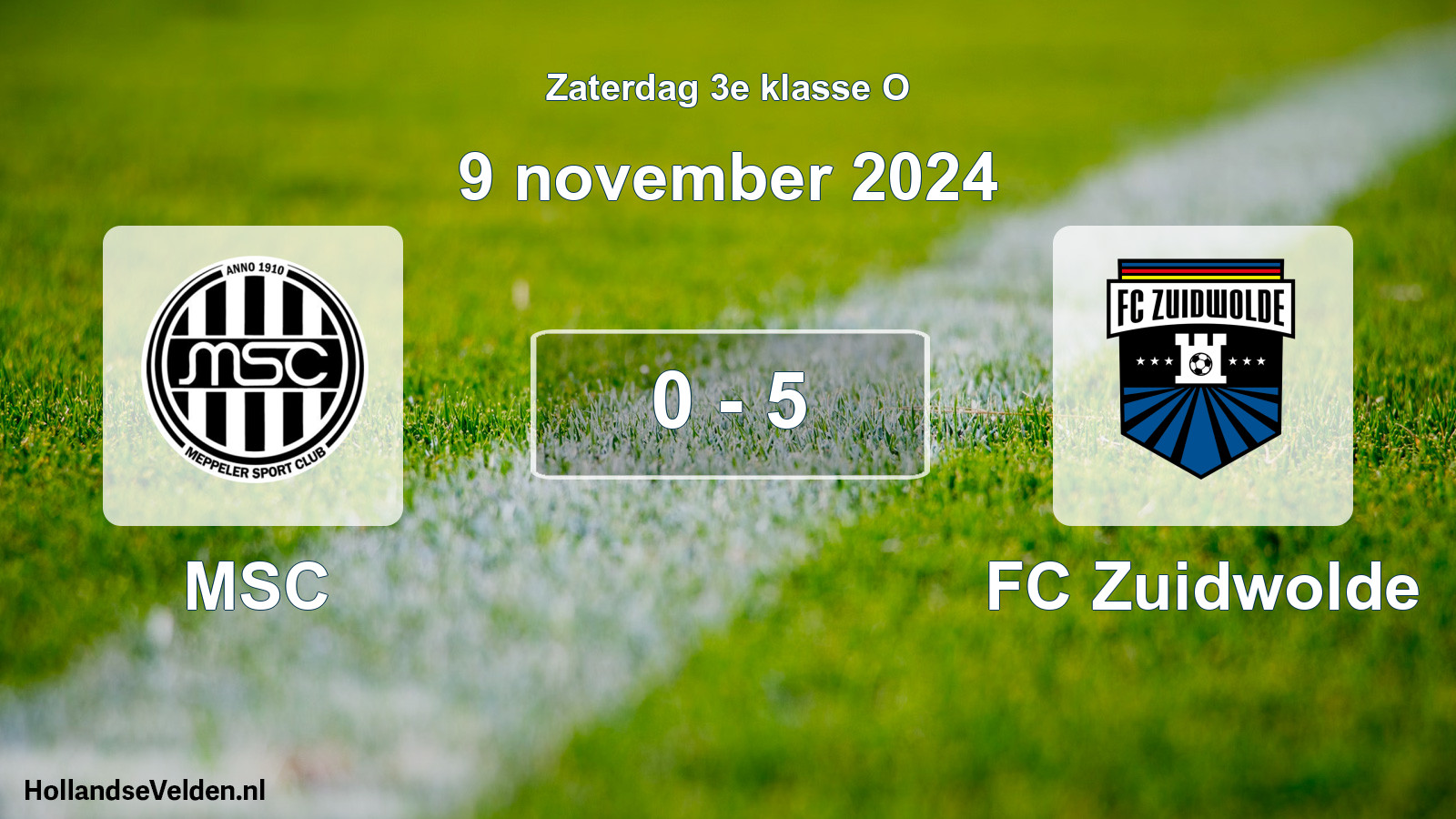 Total number of matches played: MSC - FC Zuidwolde 0 - 5 (9 November 2024)