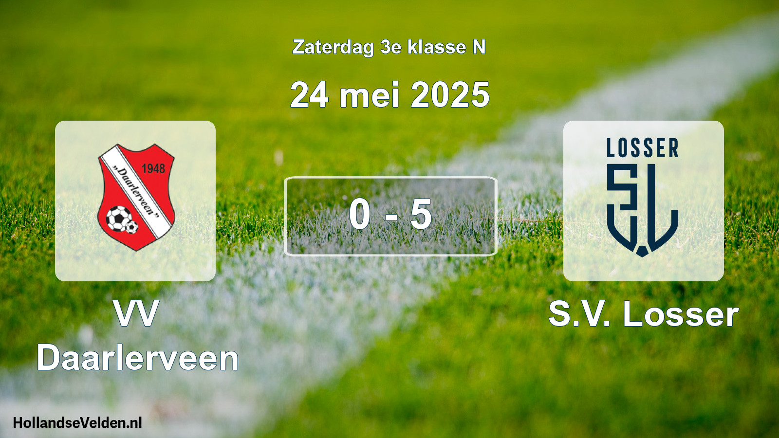Total number of matches played: VV Daarlerveen - S.V. Losser 0 - 5 (24 May 2025)