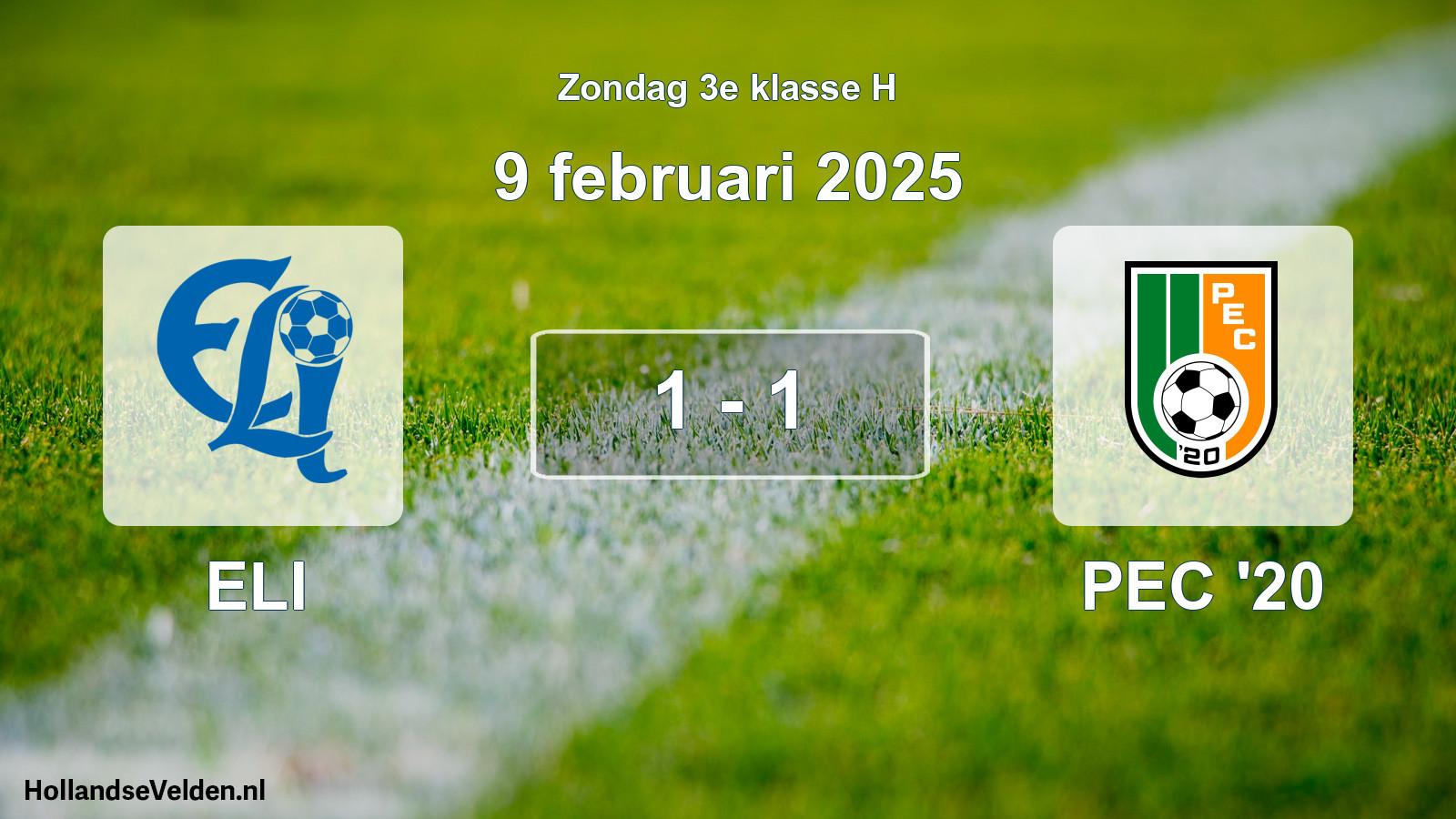 Total number of matches played: ELI - PEC '20 1 - 1 (9 February 2025)