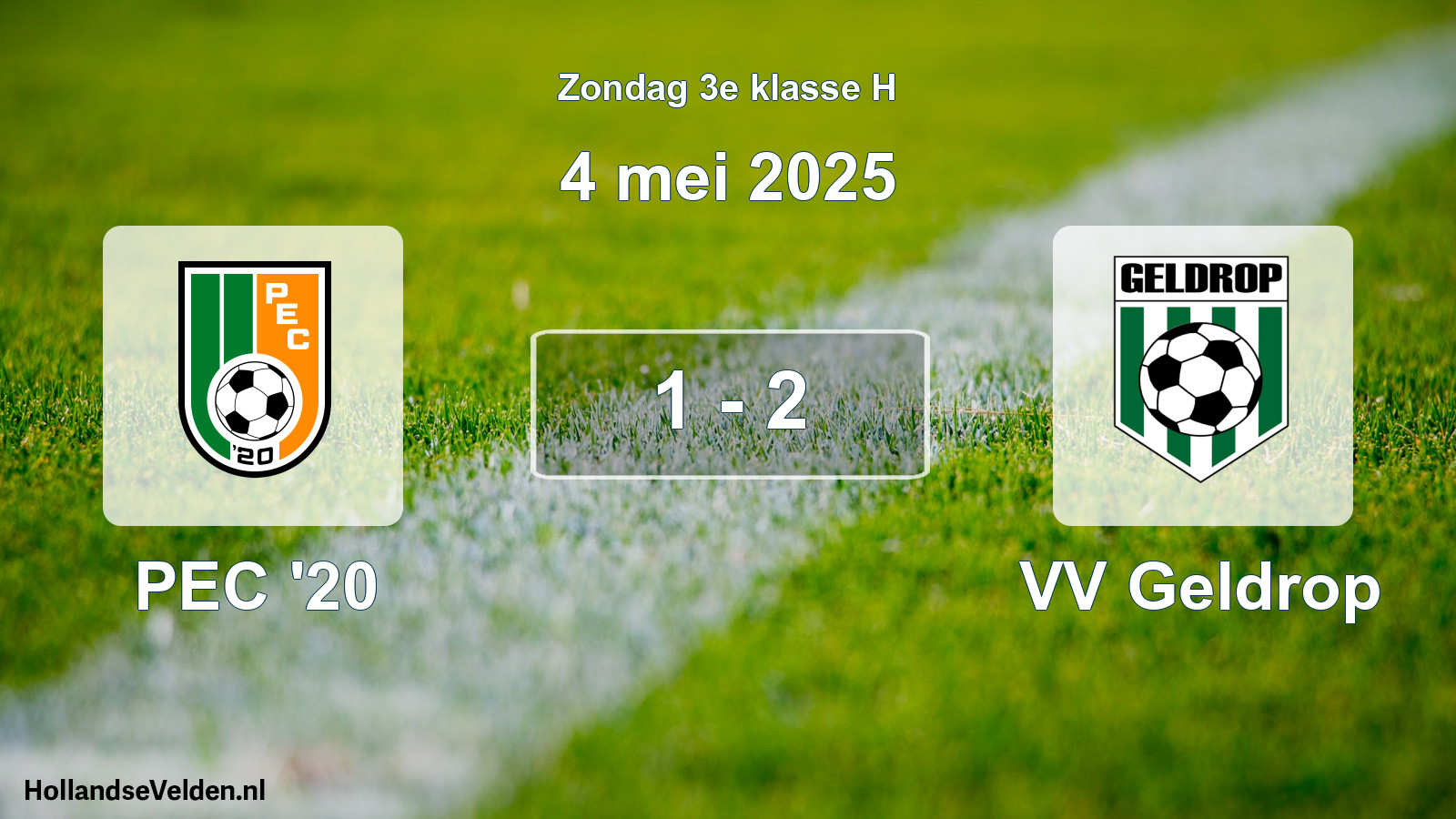 Total number of matches played: PEC '20 - VV Geldrop 1 - 2 (4 May 2025)