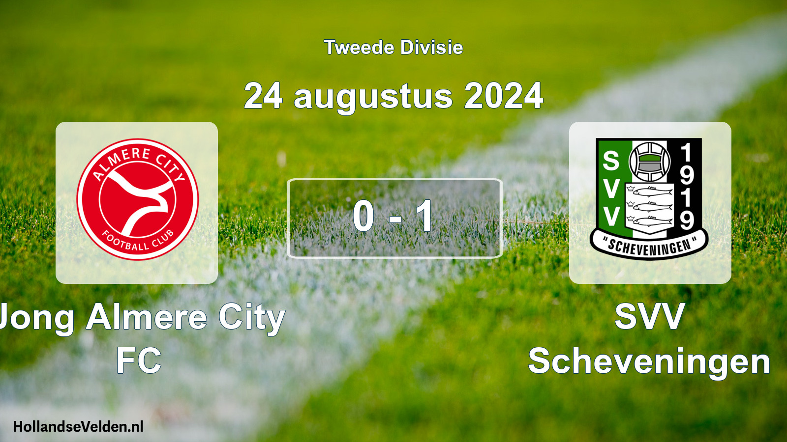 Total number of matches played: Jong Almere City FC - SVV Scheveningen 0 - 1 (24 August 2024)