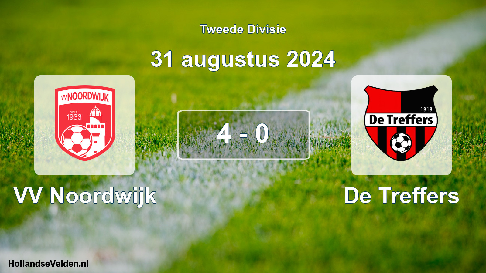 Total number of matches played: VV Noordwijk - De Treffers 4 - 0 (31 August 2024)