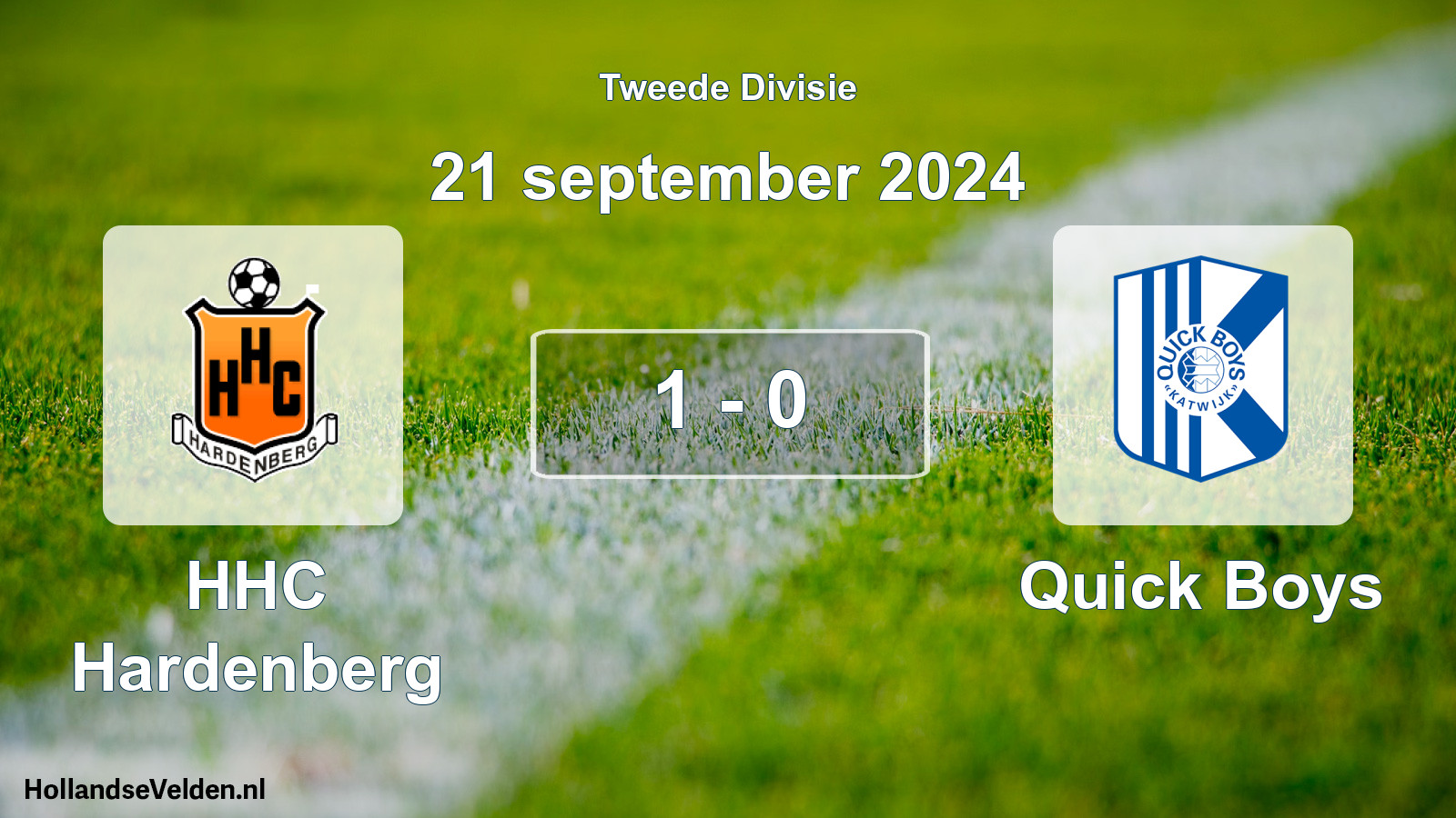 Total number of matches played: HHC Hardenberg - Quick Boys 1 - 0 (21 September 2024)