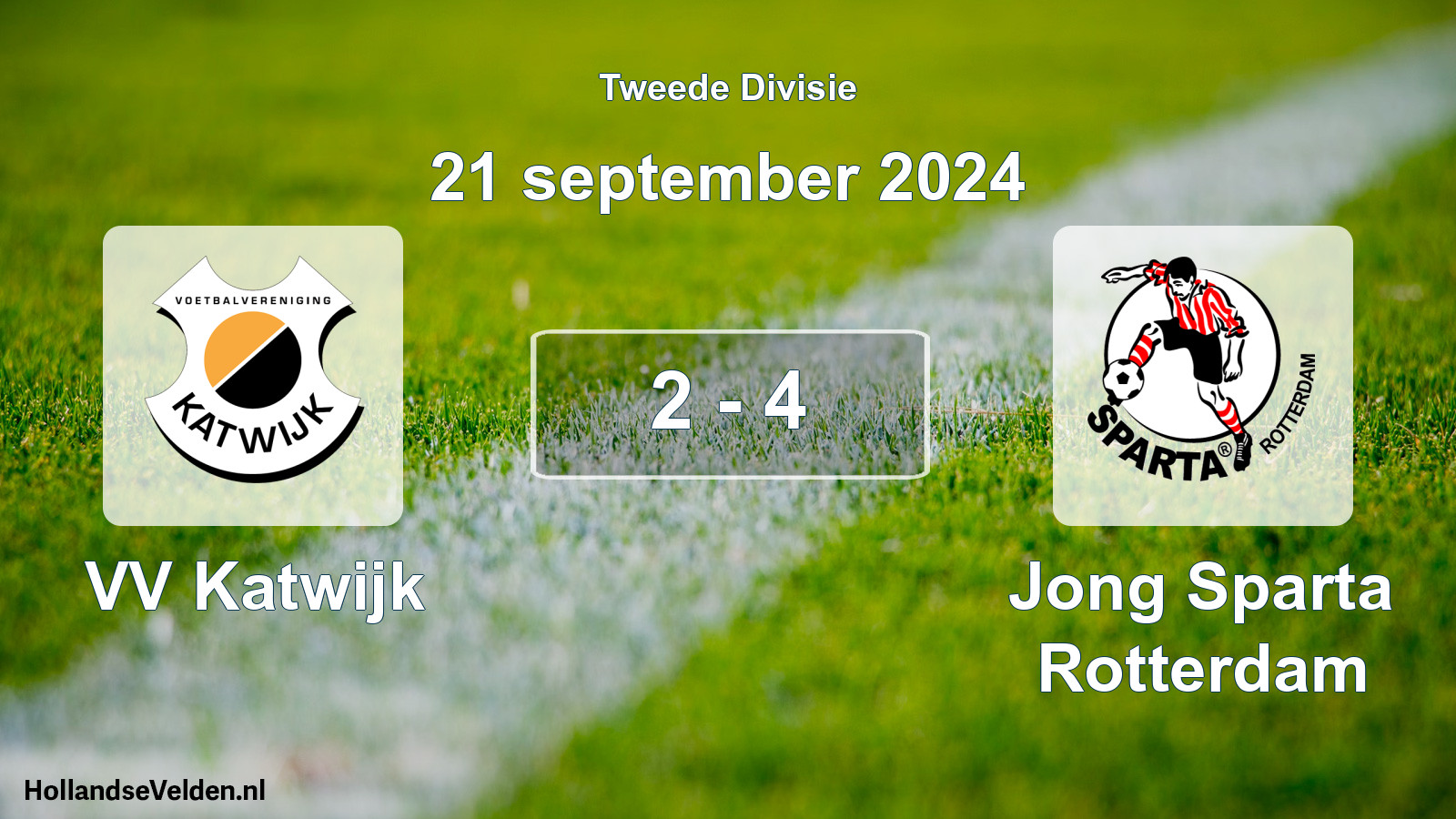 Total number of matches played: VV Katwijk - Jong Sparta Rotterdam 2 - 4 (21 September 2024)