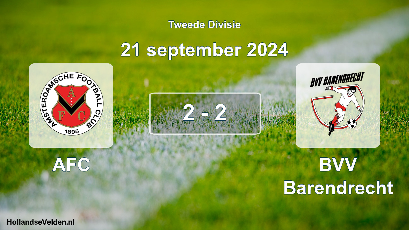 Total number of matches played: AFC - BVV Barendrecht 2 - 2 (21 September 2024)