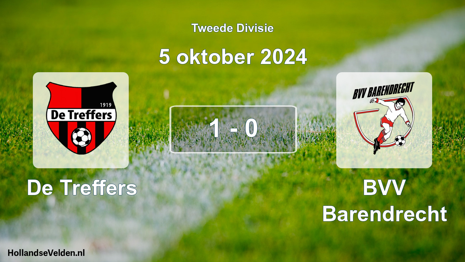Total number of matches played: De Treffers - BVV Barendrecht 1 - 0 (5 October 2024)