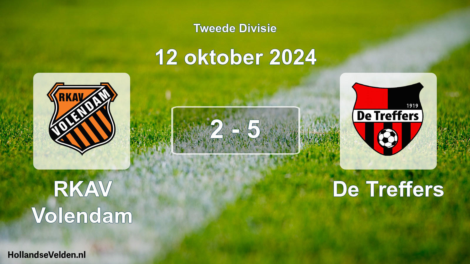 Total number of matches played: RKAV Volendam - De Treffers 2 - 5 (12 October 2024)