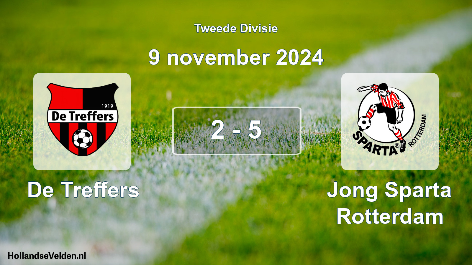 Total number of matches played: De Treffers - Jong Sparta Rotterdam 2 - 5 (9 November 2024)