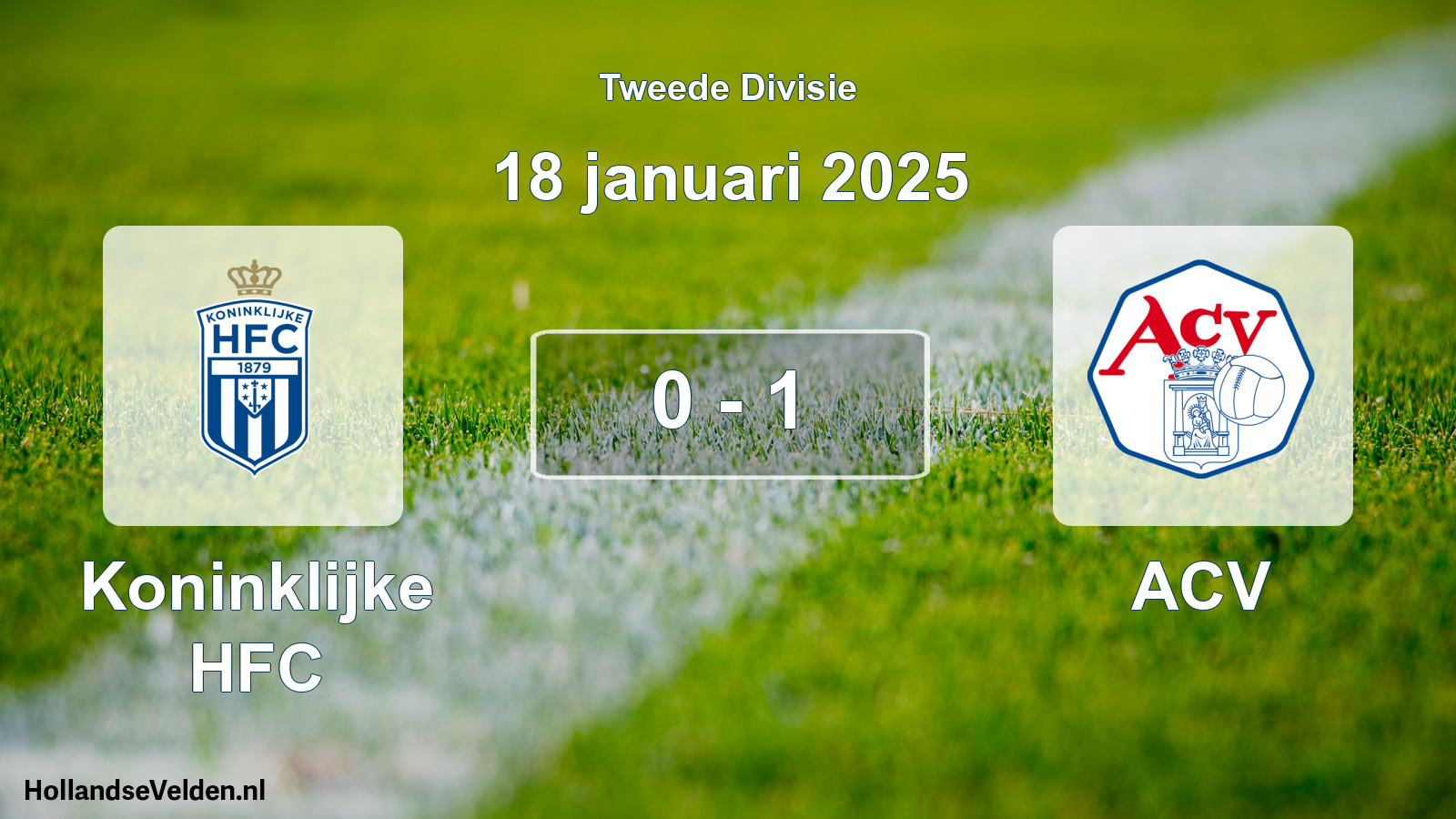 Total number of matches played: Koninklijke HFC - ACV 0 - 1 (18 January 2025)