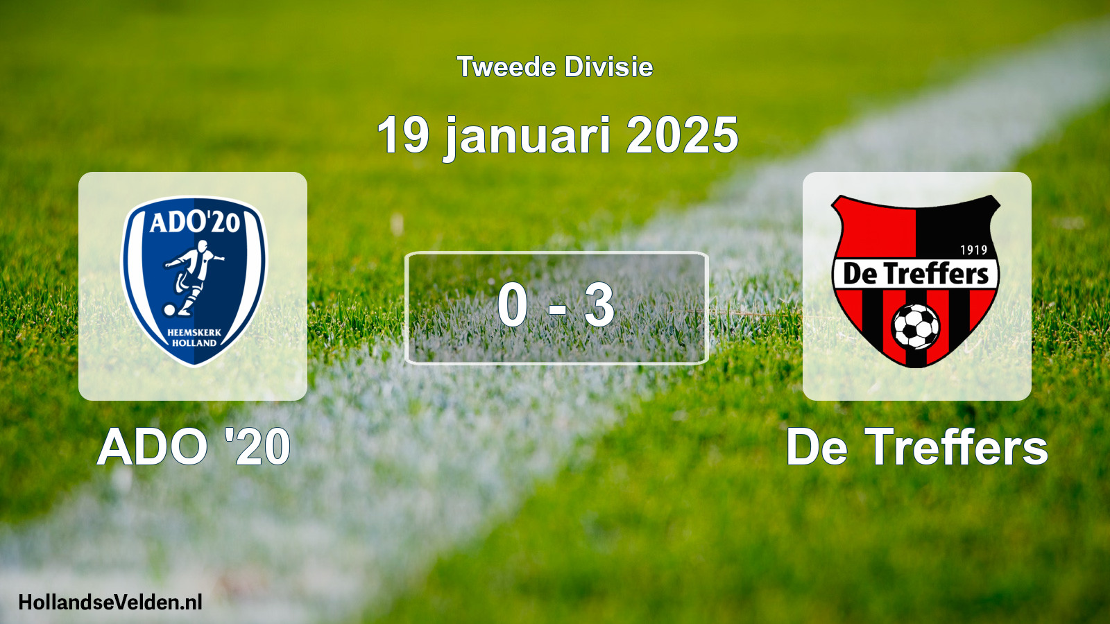Total number of matches played: ADO '20 - De Treffers 0 - 3 (19 January 2025)