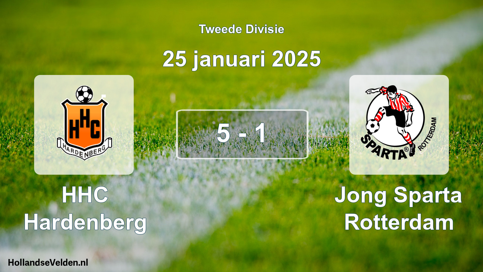 Total number of matches played: HHC Hardenberg - Jong Sparta Rotterdam 5 - 1 (25 January 2025)