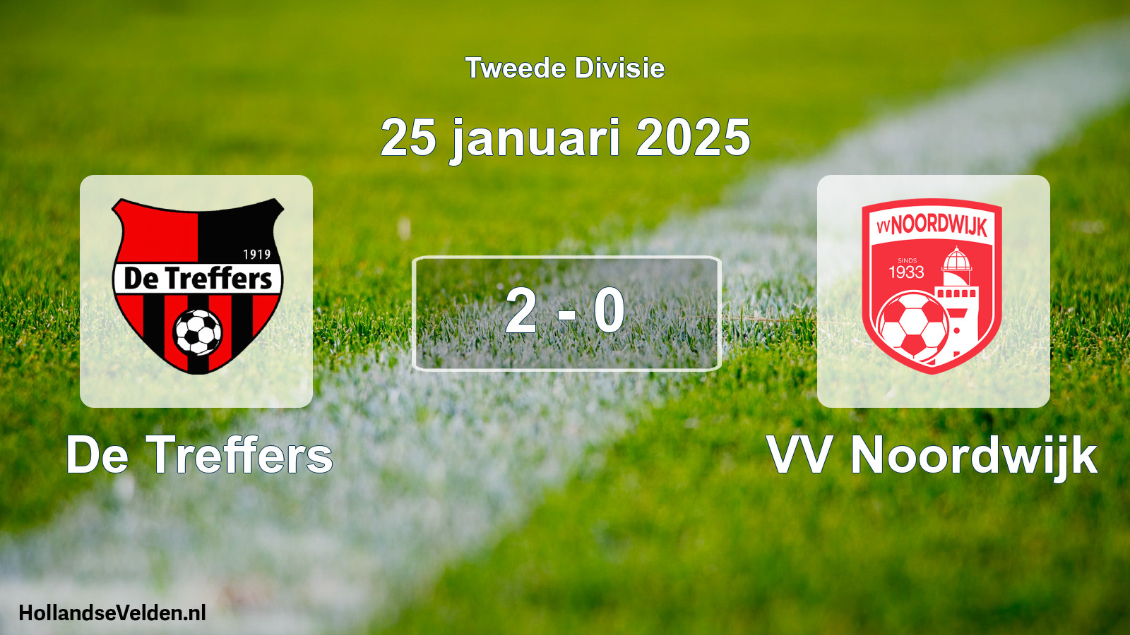 Total number of matches played: De Treffers - VV Noordwijk 2 - 0 (25 January 2025)