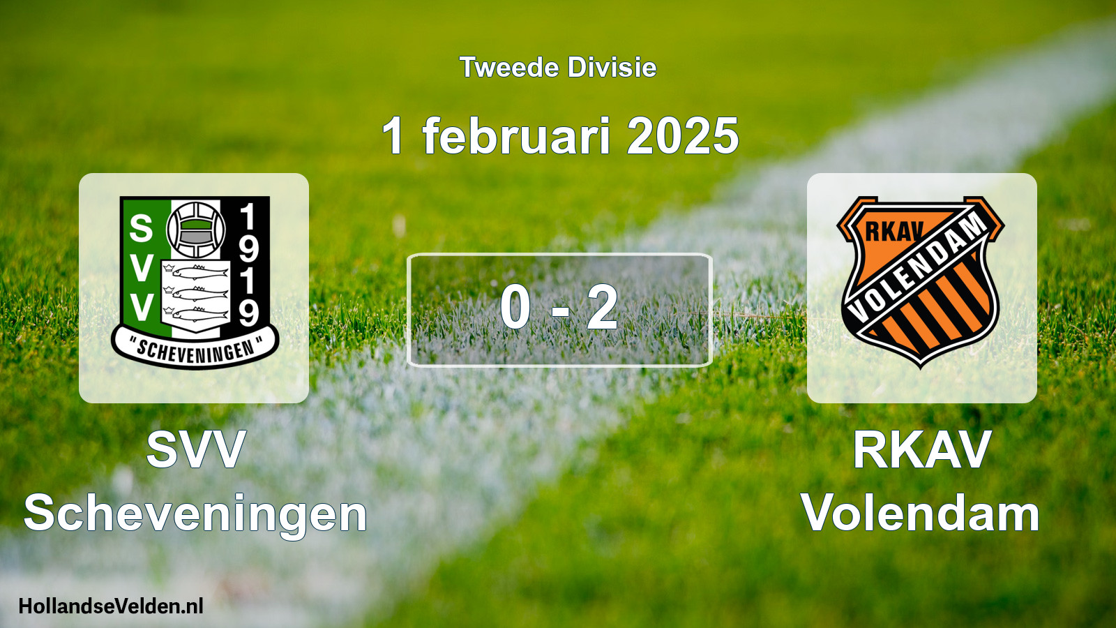 Total number of matches played: SVV Scheveningen - RKAV Volendam 0 - 2 (1 February 2025)