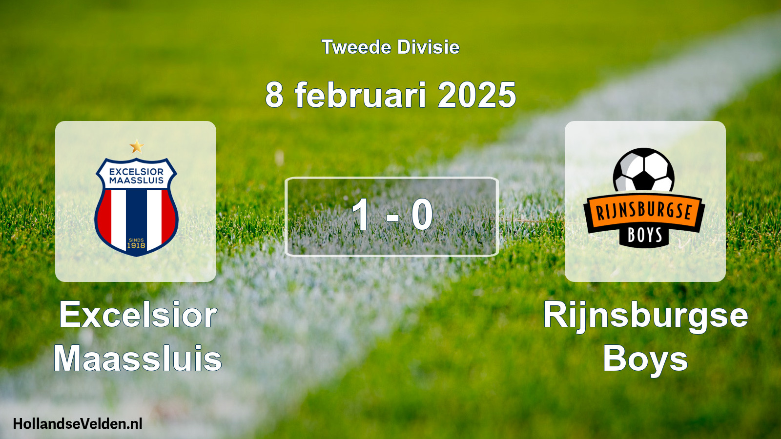 Total number of matches played: Excelsior Maassluis - Rijnsburgse Boys 1 - 0 (8 February 2025)