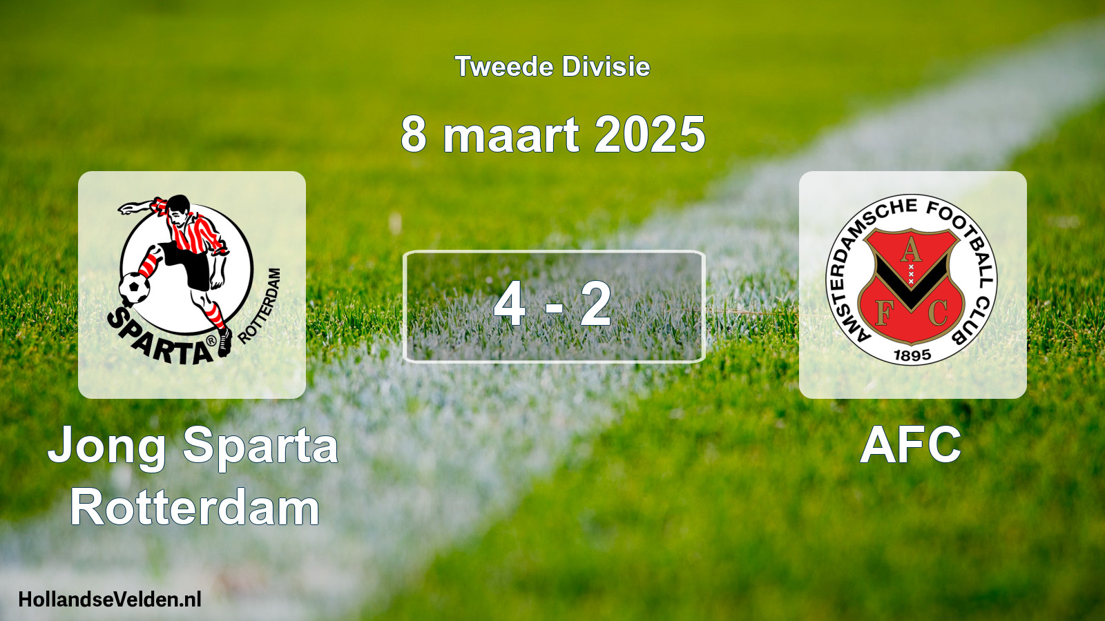 Total number of matches played: Jong Sparta Rotterdam - AFC 4 - 2 (8 March 2025)