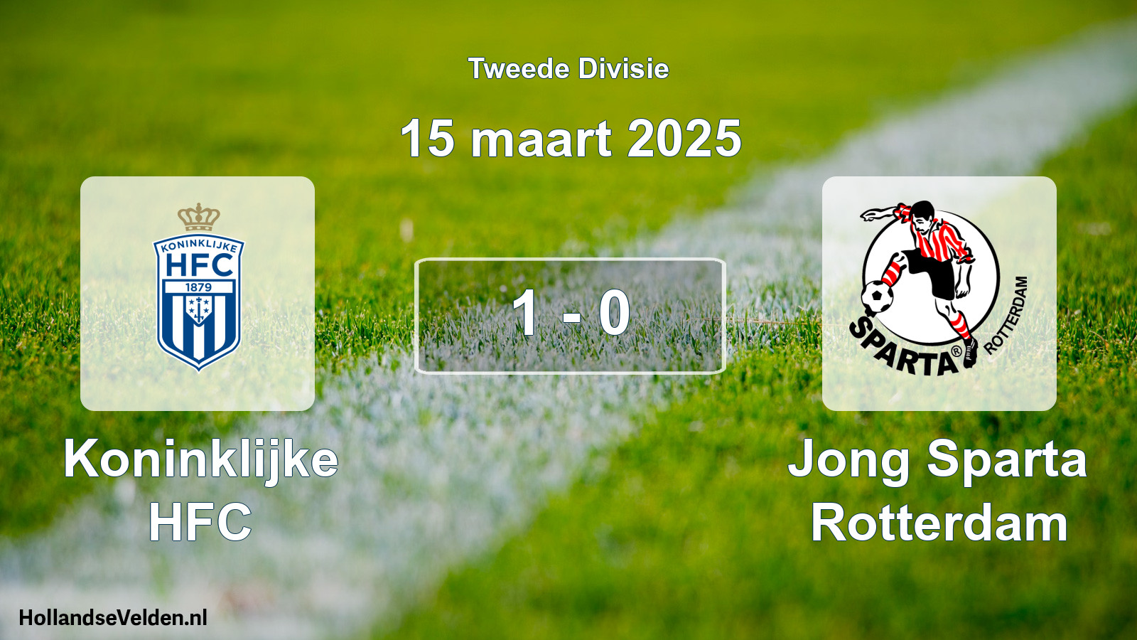 Total number of matches played: Koninklijke HFC - Jong Sparta Rotterdam 1 - 0 (15 March 2025)