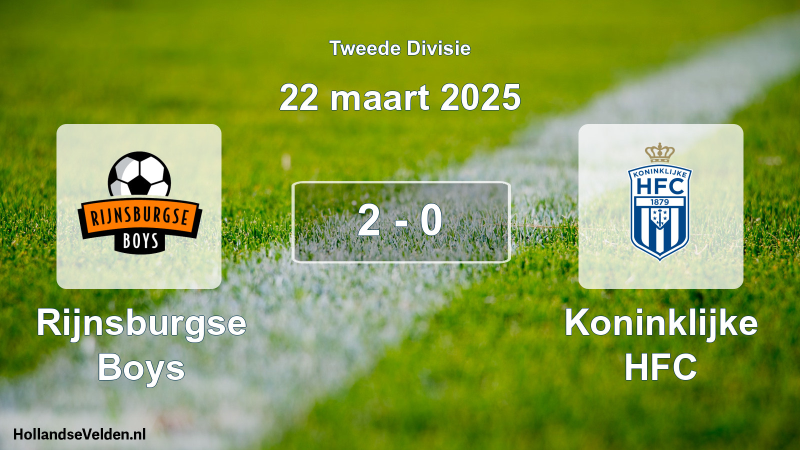 Total number of matches played: Rijnsburgse Boys - Koninklijke HFC 2 - 0 (22 March 2025)