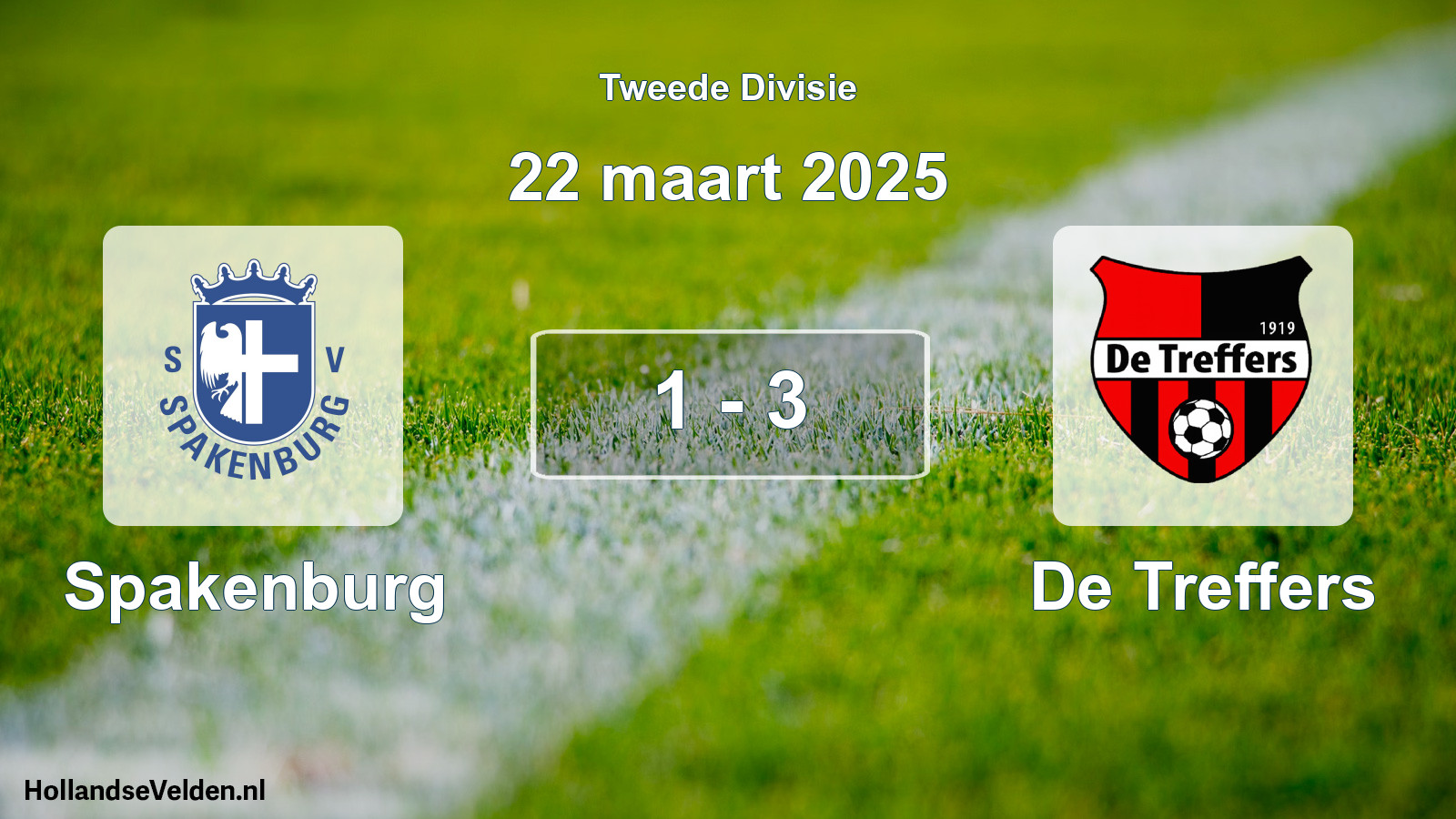 Total number of matches played: Spakenburg - De Treffers 1 - 3 (22 March 2025)