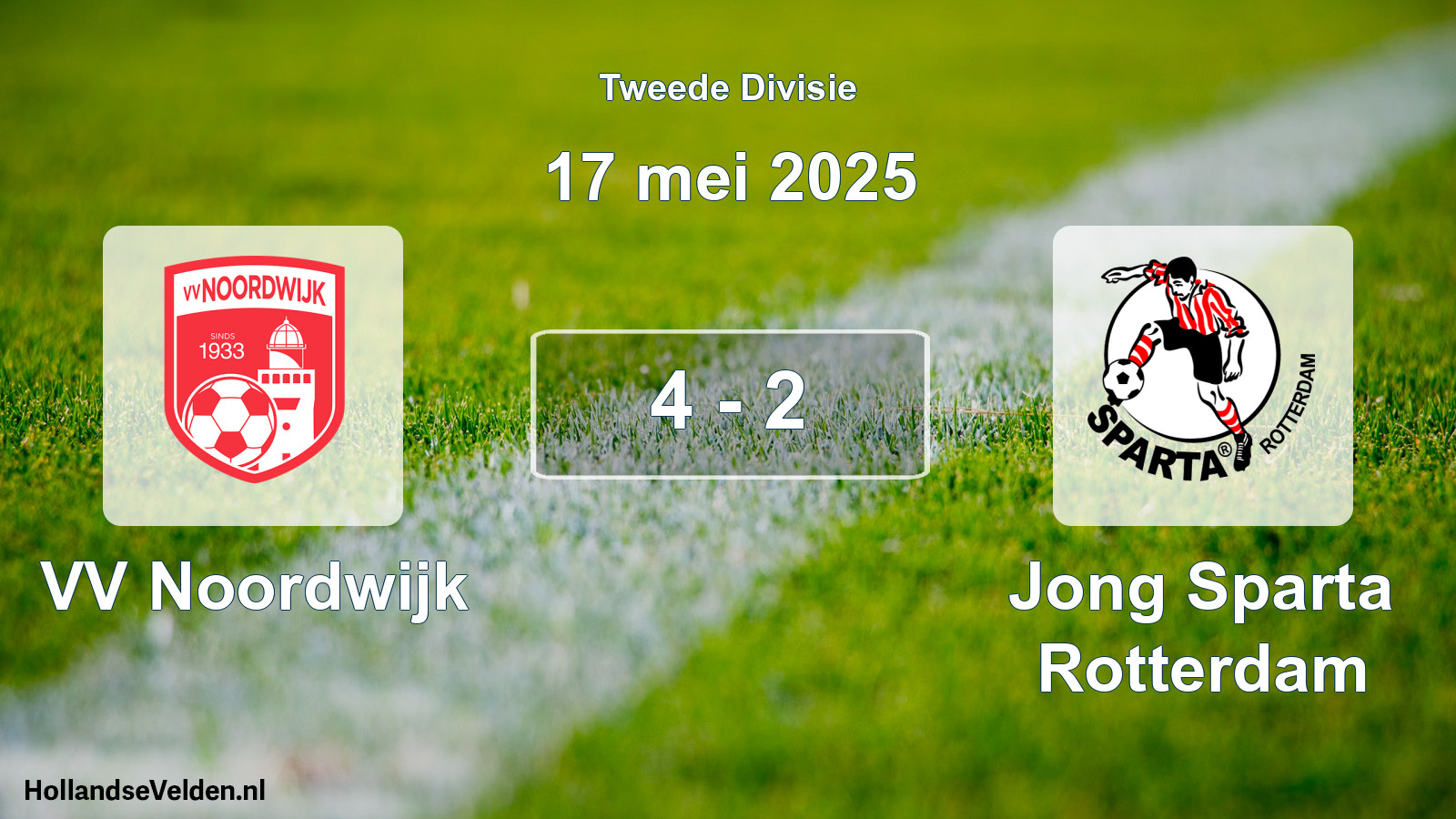 Total number of matches played: VV Noordwijk - Jong Sparta Rotterdam 4 - 2 (17 May 2025)