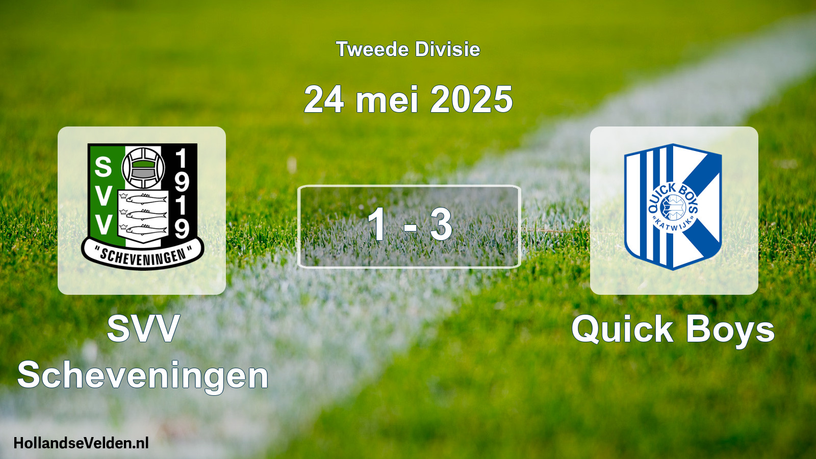Total number of matches played: SVV Scheveningen - Quick Boys 1 - 3 (24 May 2025)