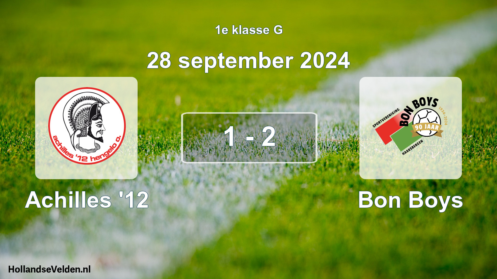 Total number of matches played: Achilles '12 - Bon Boys 1 - 2 (28 September 2024)