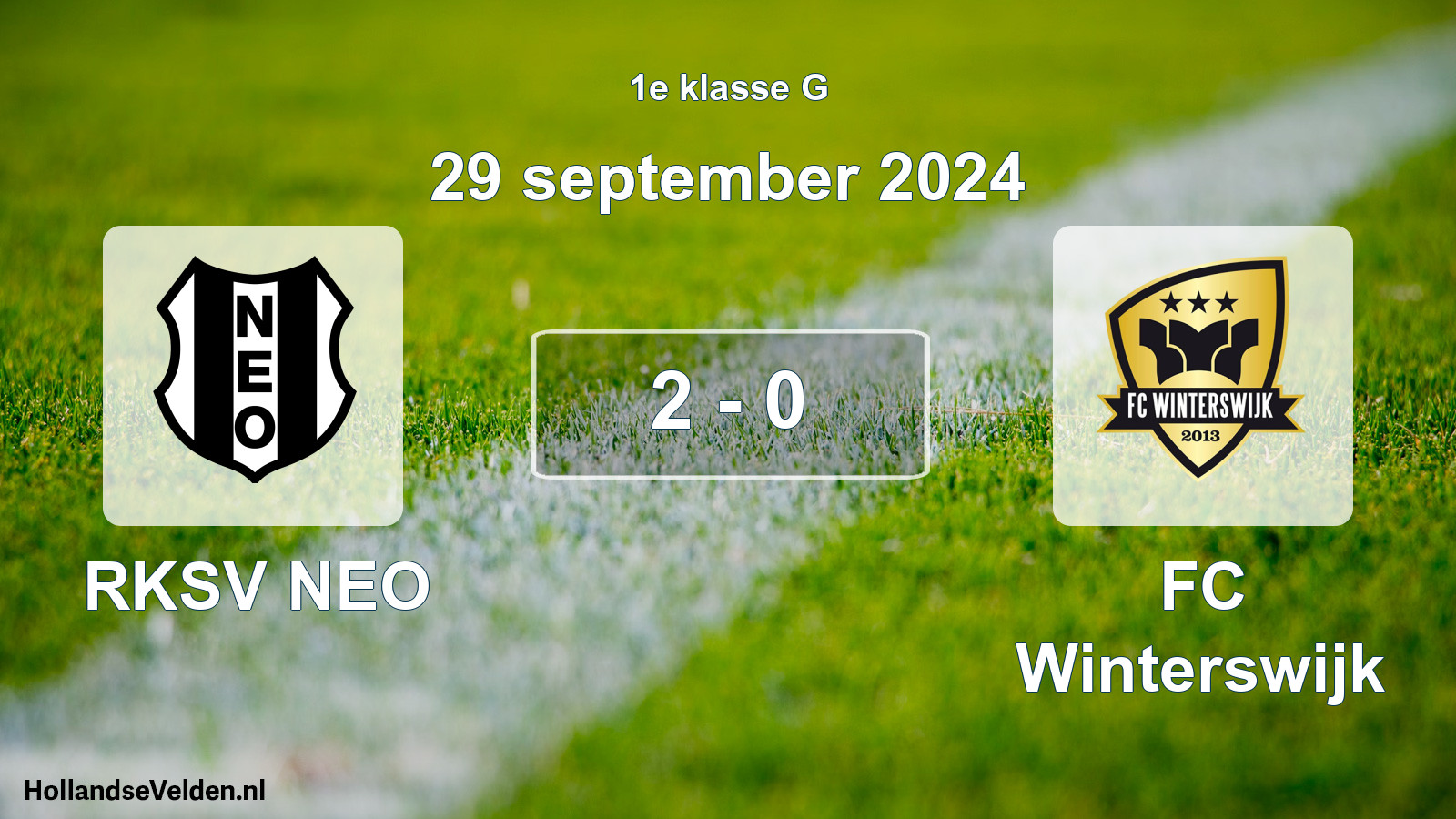 Total number of matches played: RKSV NEO - FC Winterswijk 2 - 0 (29 September 2024)