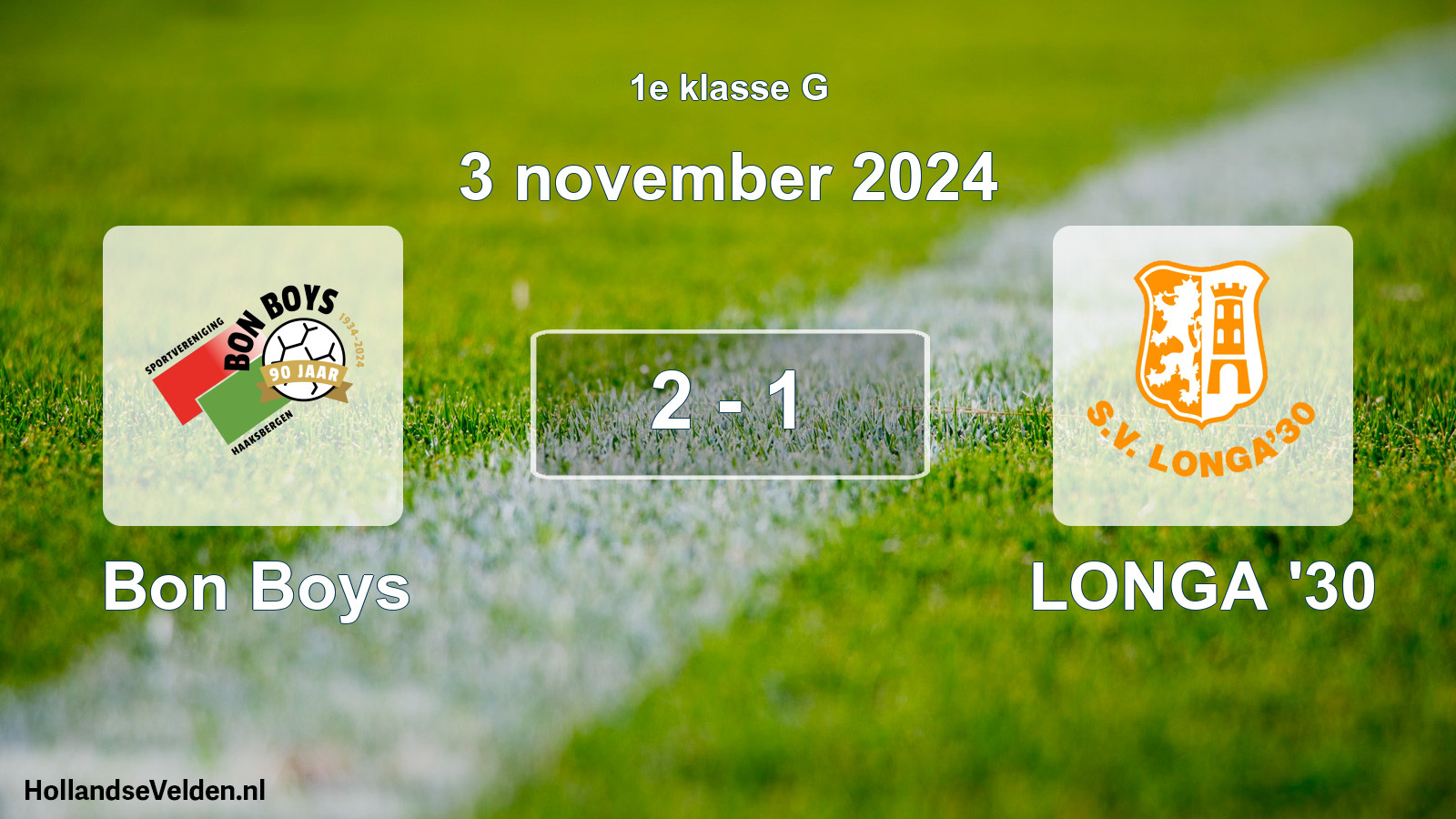 Total number of matches played: Bon Boys - LONGA '30 2 - 1 (3 November 2024)