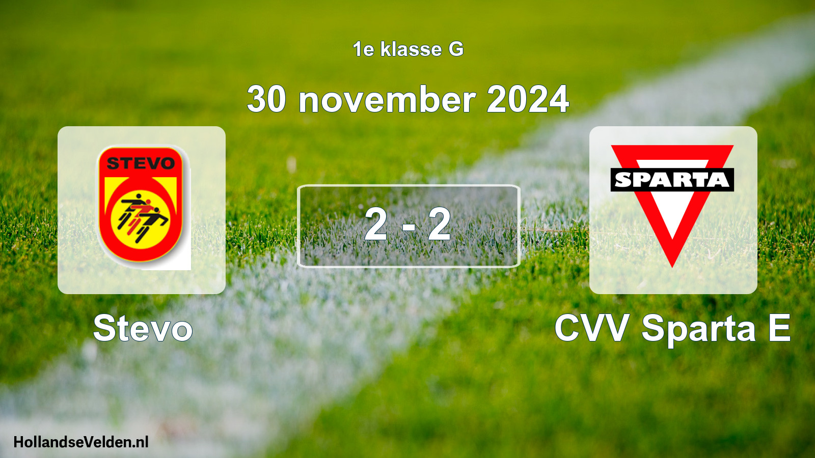 Total number of matches played: Stevo - CVV Sparta E 2 - 2 (30 November 2024)