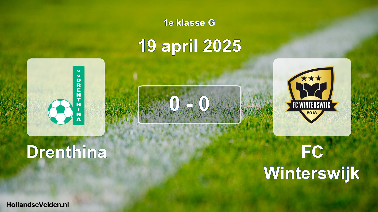 Total number of matches played: Drenthina - FC Winterswijk 0 - 0 (19 April 2025)