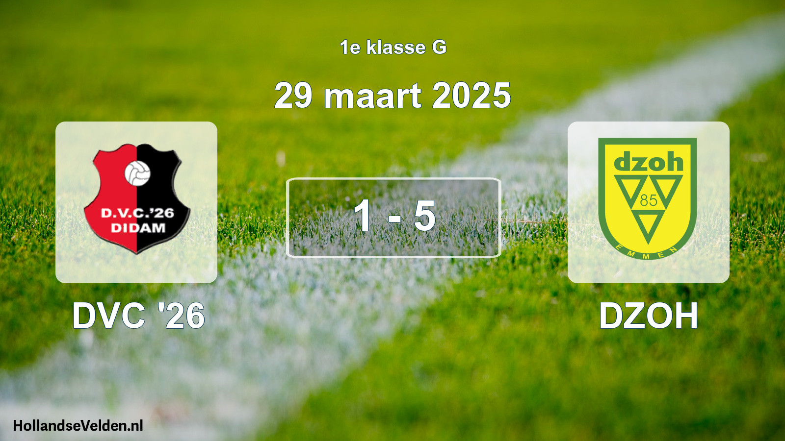 Total number of matches played: DVC '26 - DZOH 1 - 5 (29 March 2025)