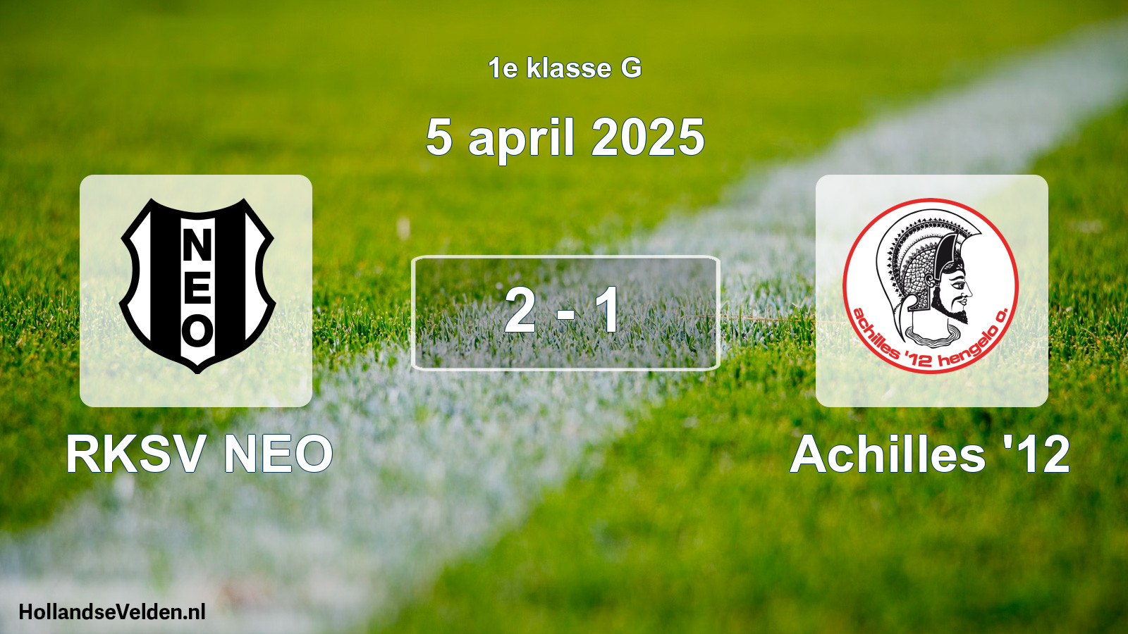 Total number of matches played: RKSV NEO - Achilles '12 2 - 1 (5 April 2025)
