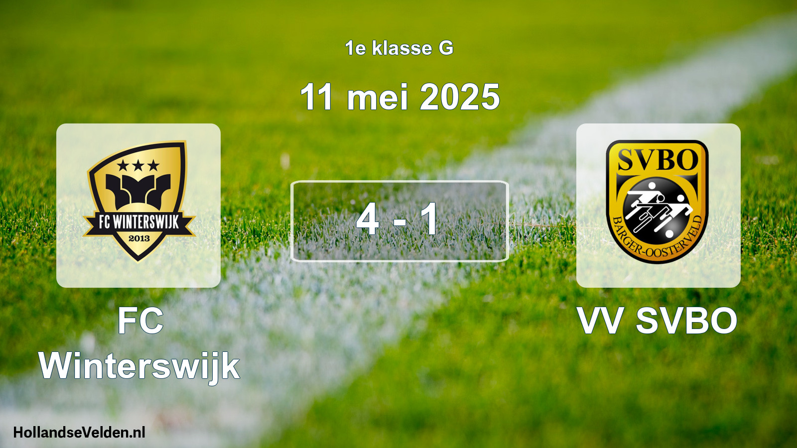 Total number of matches played: FC Winterswijk - VV SVBO 4 - 1 (11 May 2025)