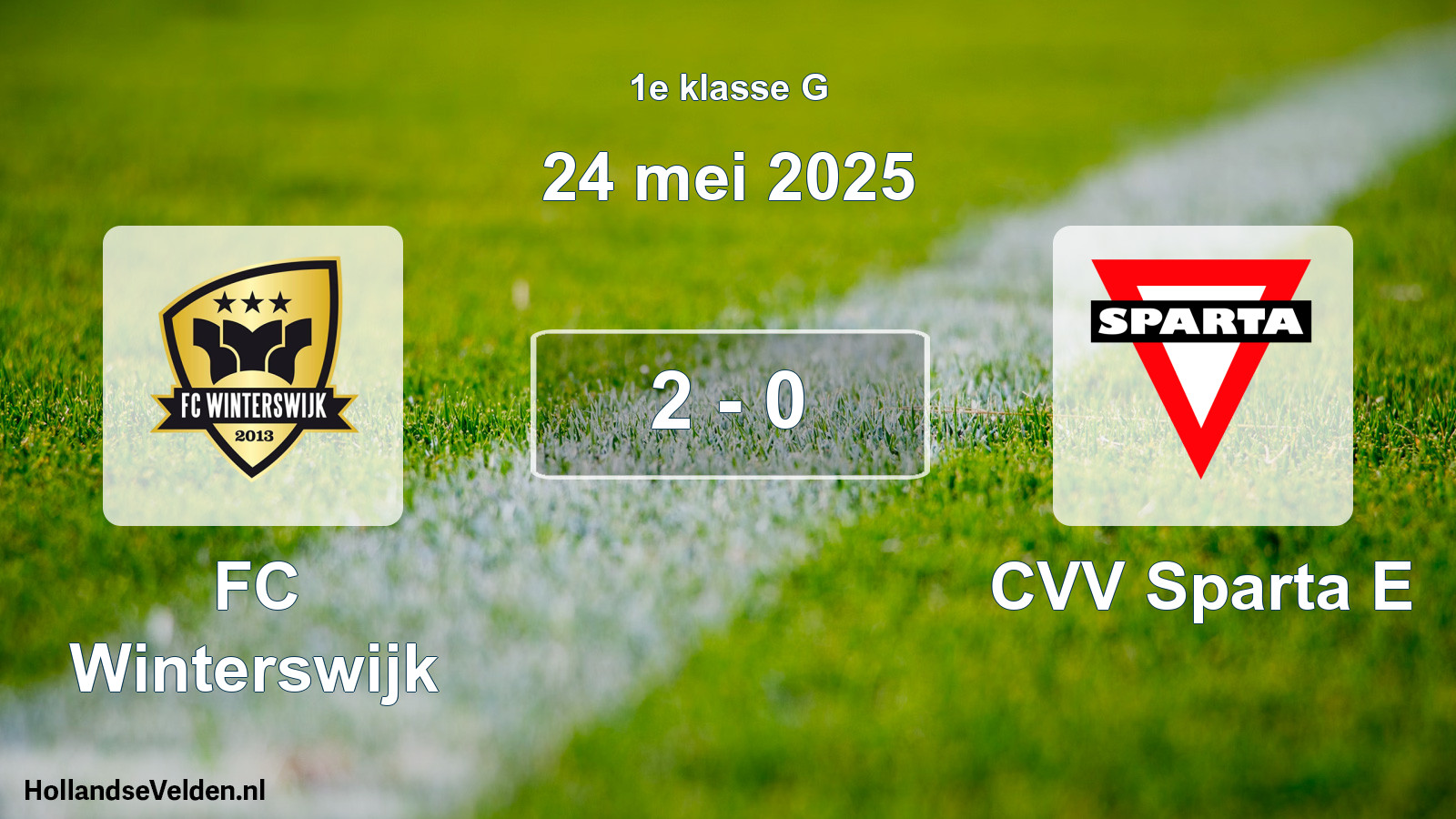 Total number of matches played: FC Winterswijk - CVV Sparta E 2 - 0 (24 May 2025)