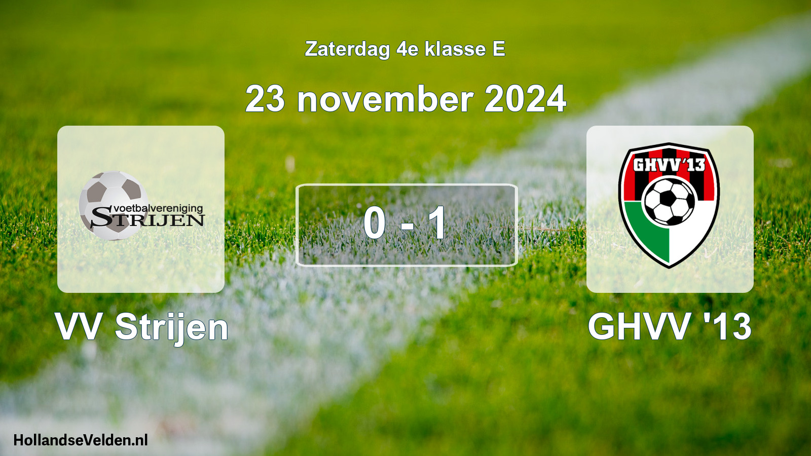 Total number of matches played: VV Strijen - GHVV '13 0 - 1 (23 November 2024)