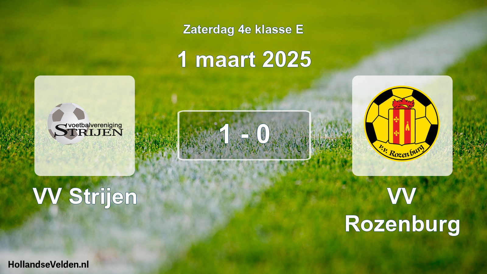 Total number of matches played: VV Strijen - VV Rozenburg 1 - 0 (1 March 2025)