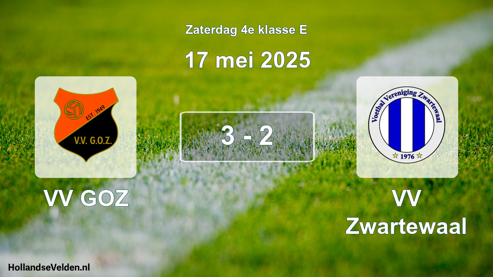 Total number of matches played: VV GOZ - VV Zwartewaal 3 - 2 (17 May 2025)