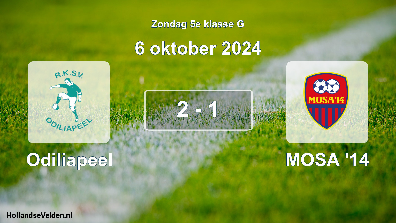 Total number of matches played: Odiliapeel - MOSA '14 2 - 1 (6 October 2024)
