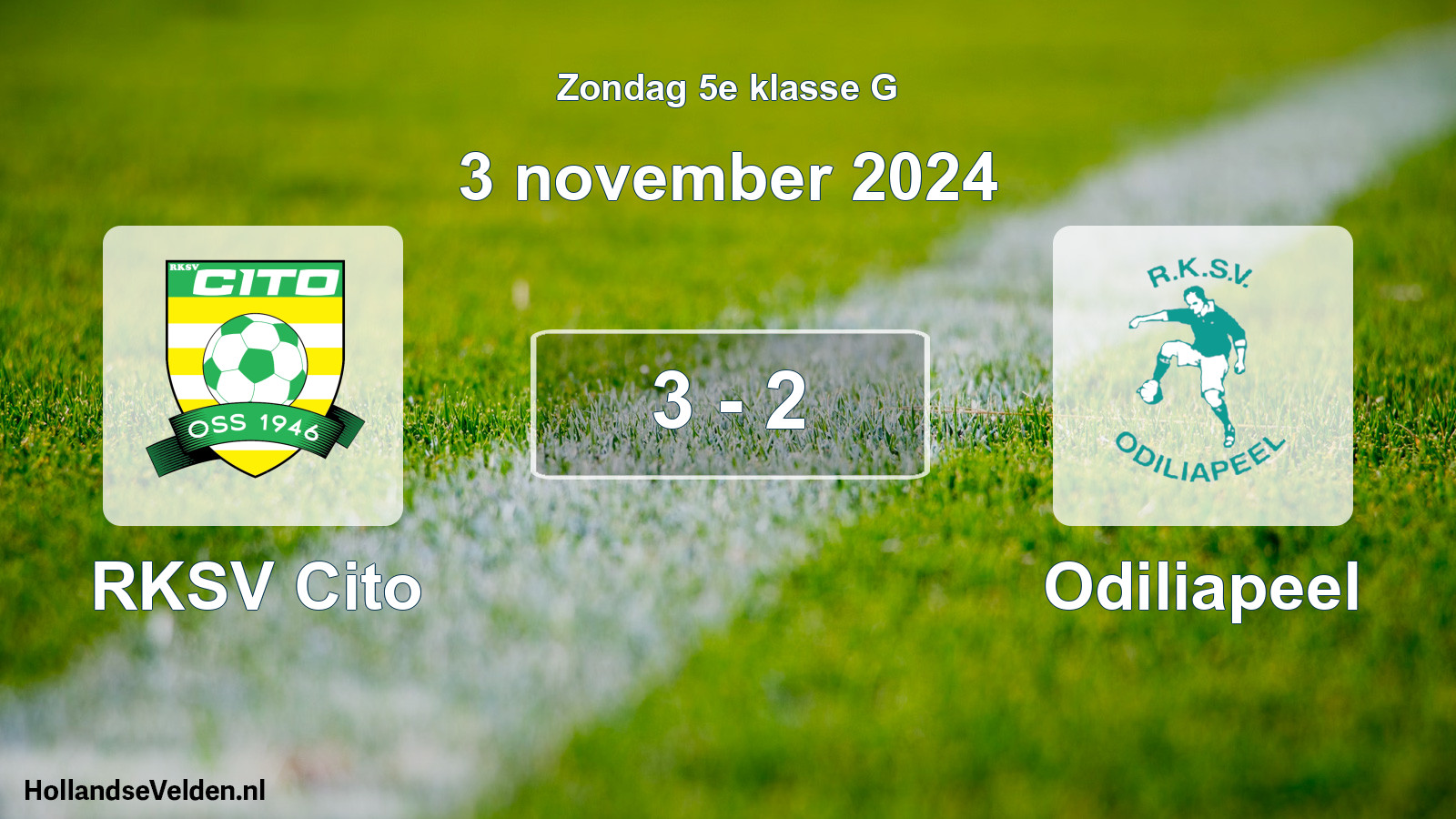 Total number of matches played: RKSV Cito - Odiliapeel 3 - 2 (3 November 2024)