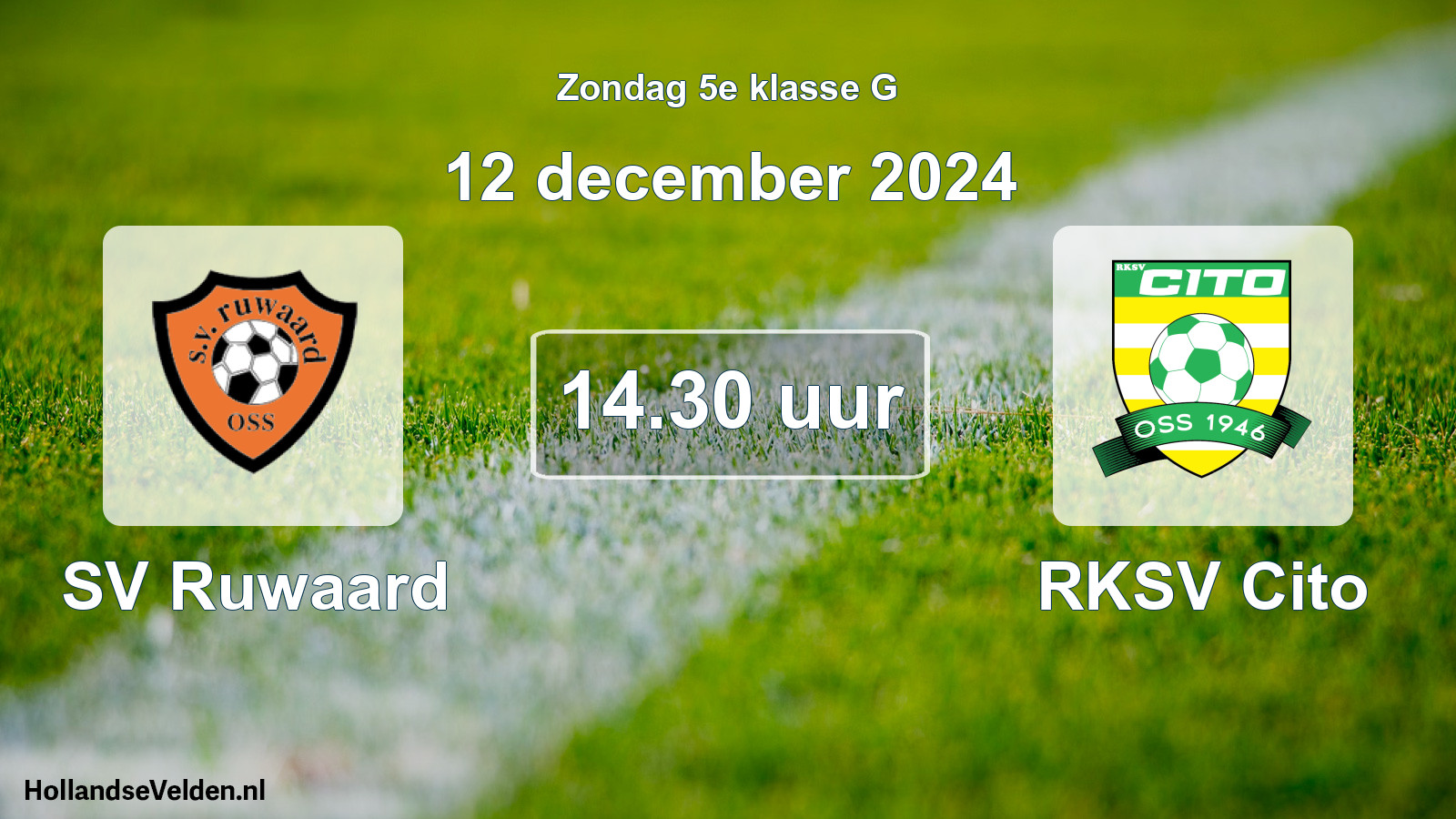 Scheduled Match: SV Ruwaard - RKSV Cito (12 December 2024)