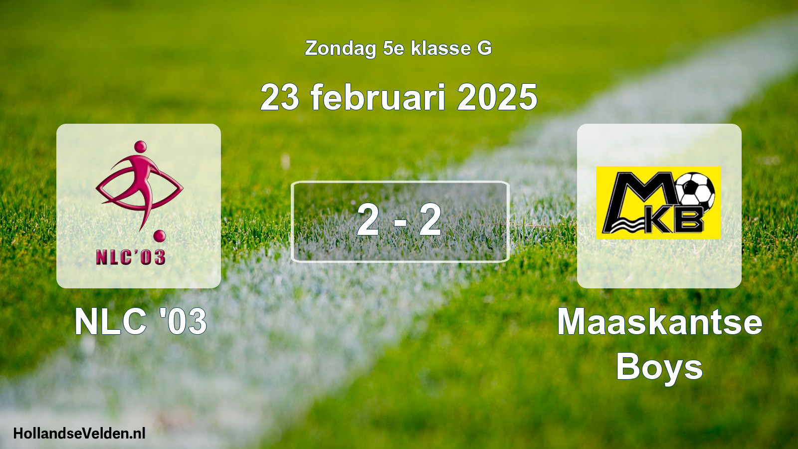 Total number of matches played: NLC '03 - Maaskantse Boys 2 - 2 (23 February 2025)