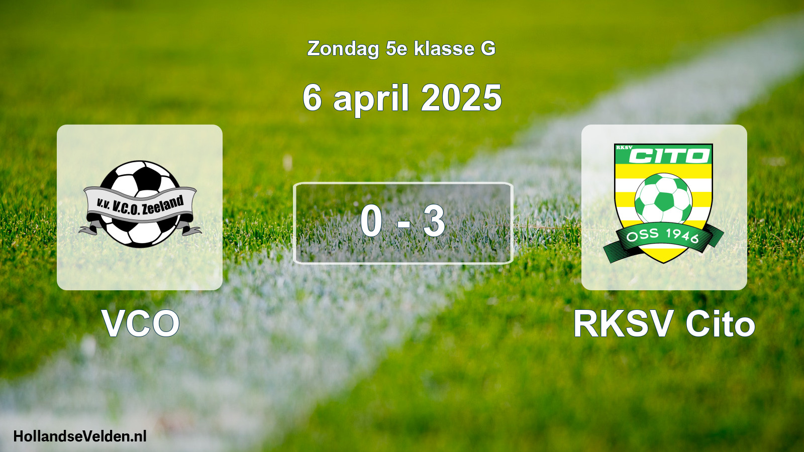 Total number of matches played: VCO - RKSV Cito 0 - 3 (6 April 2025)