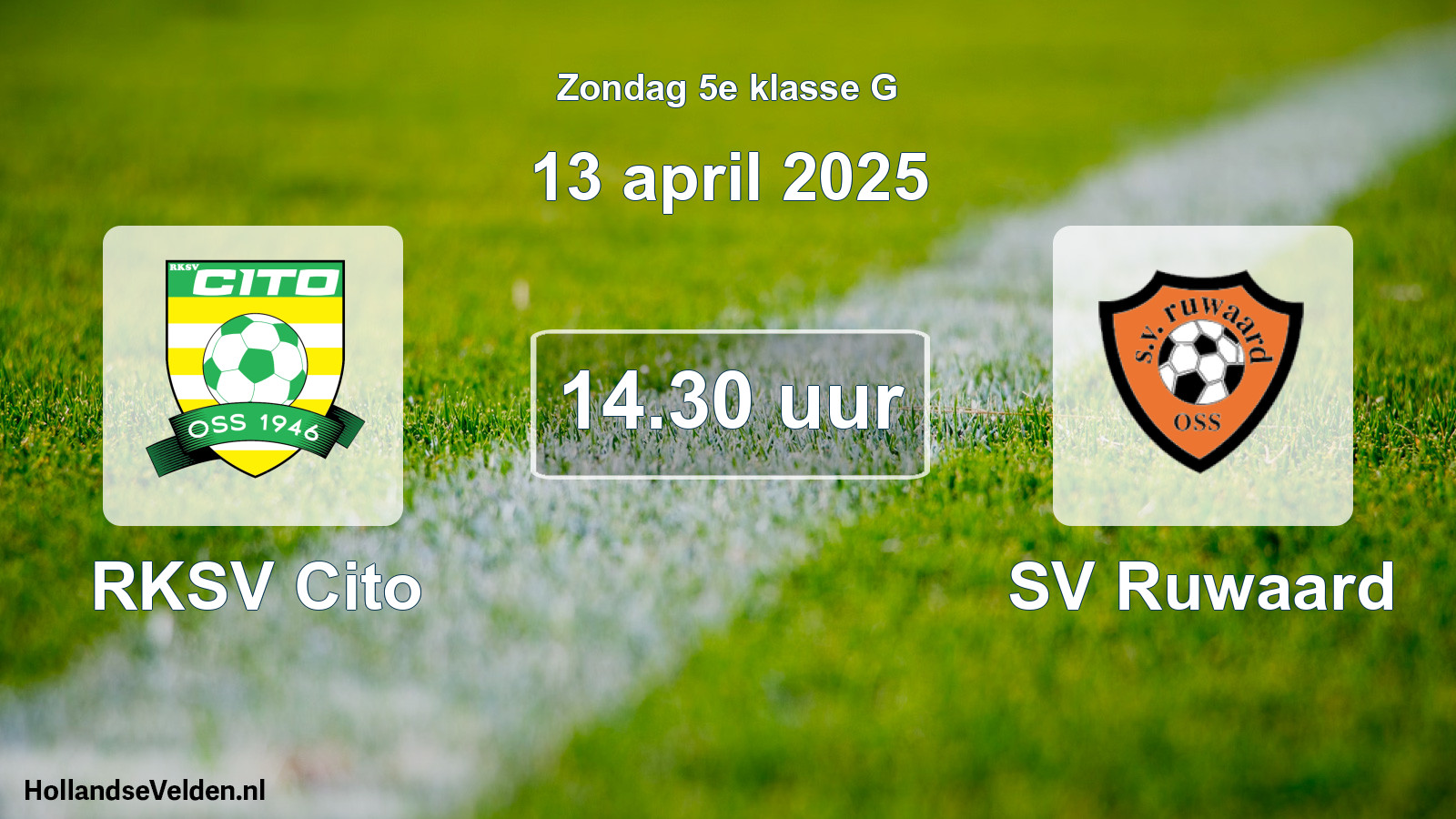 Scheduled Match: RKSV Cito - SV Ruwaard (13 April 2025)