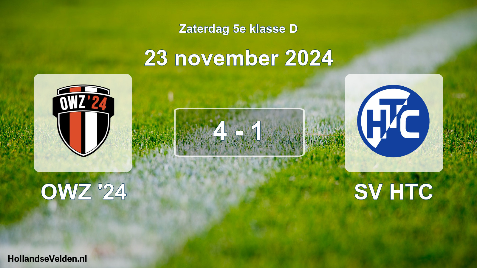 Total number of matches played: OWZ '24 - SV HTC 4 - 1 (23 November 2024)