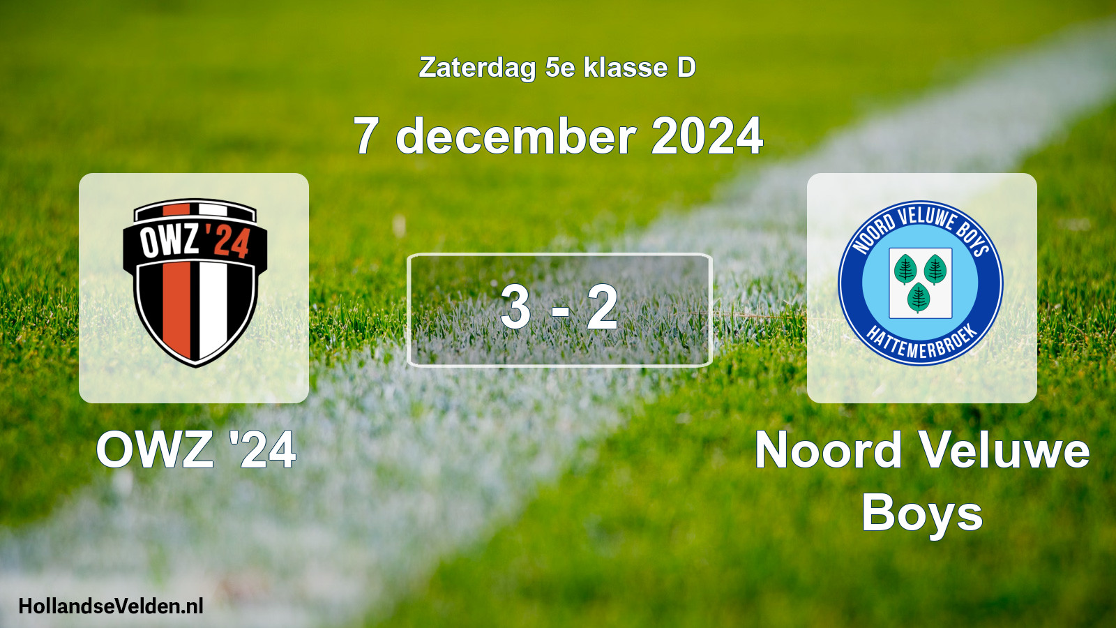 Total number of matches played: OWZ '24 - Noord Veluwe Boys 3 - 2 (7 December 2024)