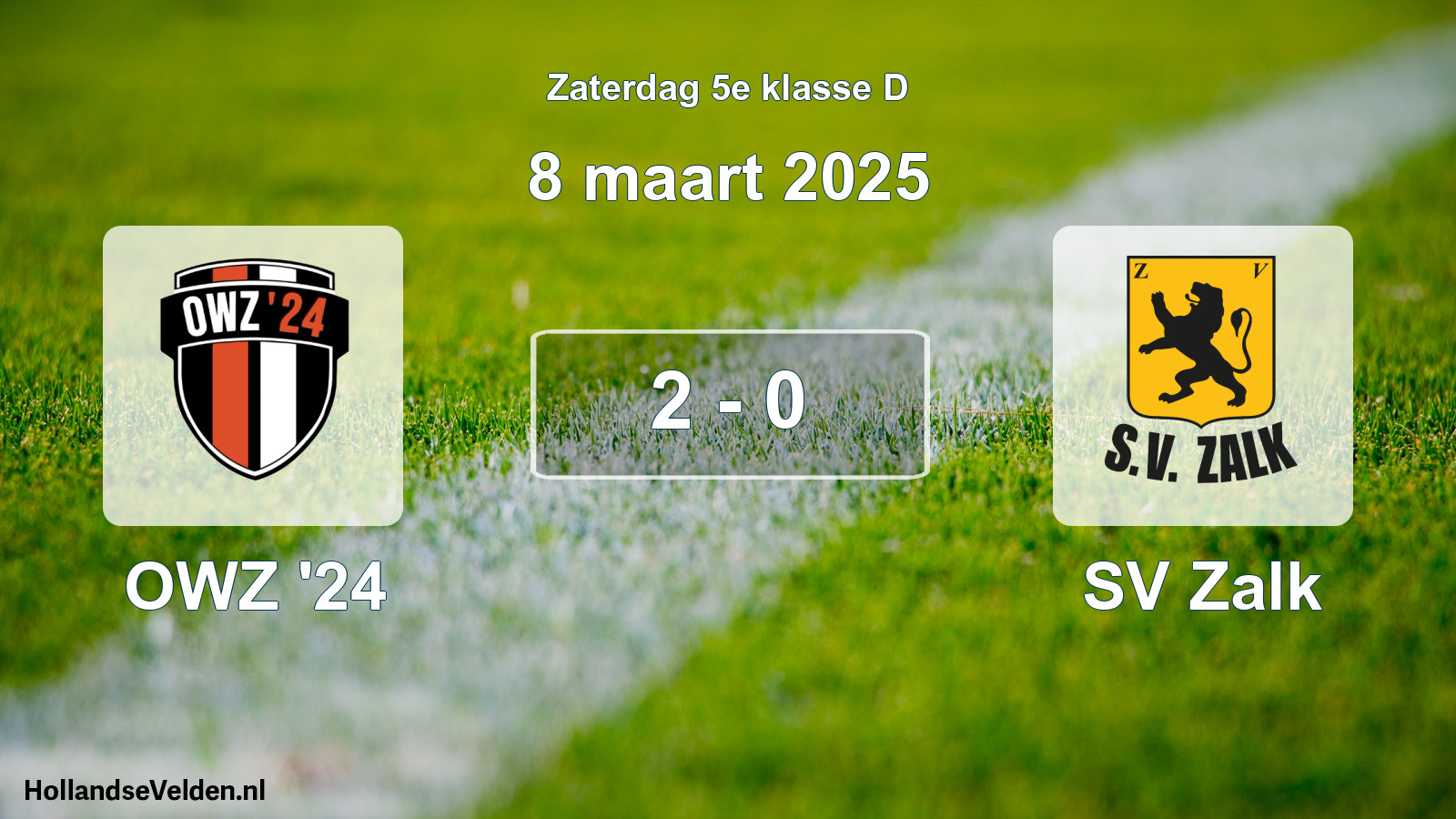 Total number of matches played: OWZ '24 - SV Zalk 2 - 0 (8 March 2025)
