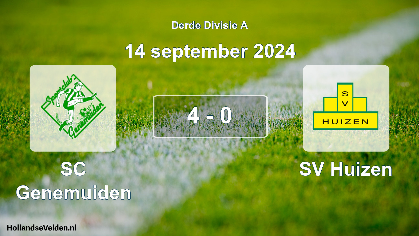 Total number of matches played: SC Genemuiden - SV Huizen 4 - 0 (14 September 2024)