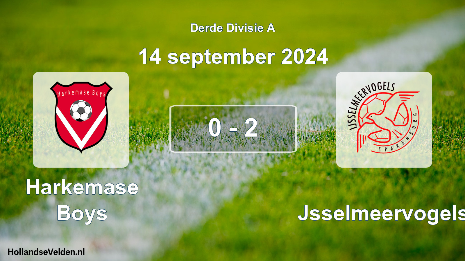 Total number of matches played: Harkemase Boys - IJsselmeervogels 0 - 2 (14 September 2024)